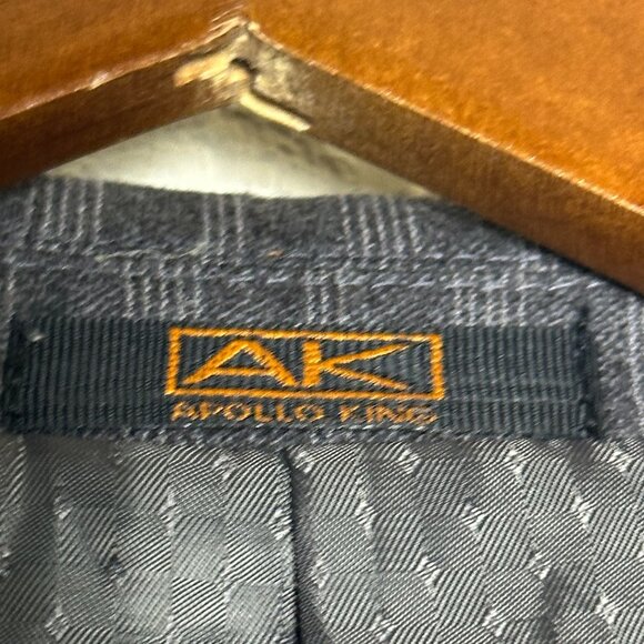 Apollo King Grey Blazer Coat Jacket Vest 2 Piece Suit Men Formal 42L Pinstripe - Picture 8 of 16